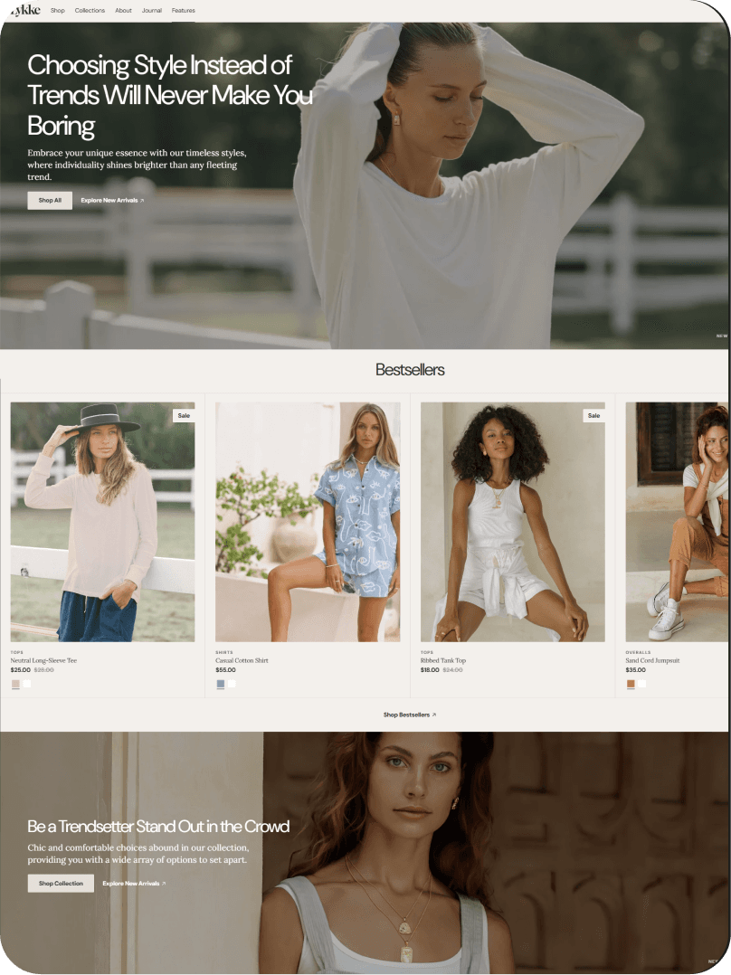 North Apparel Shopify store preview